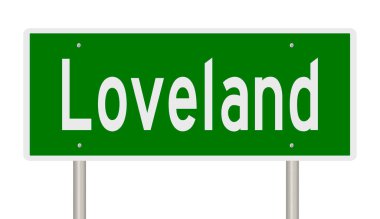 İşaretli yeşil 3D otoyol