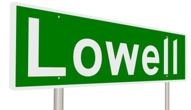 İşaretli yeşil 3D otoyol