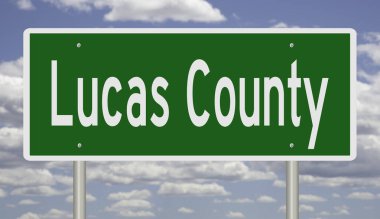 İşaretli yeşil 3D otoyol