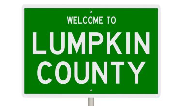 İşaretli yeşil 3D otoyol