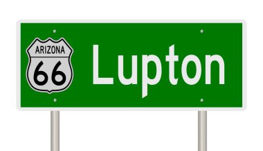 İşaretli yeşil 3D otoyol