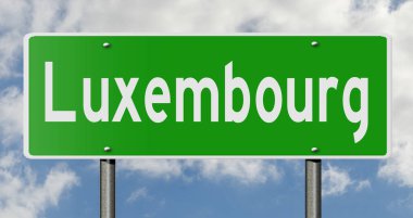 İşaretli yeşil 3D otoyol