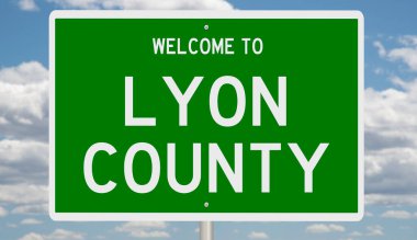 İşaretli yeşil 3D otoyol