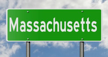 İşaretli yeşil 3D otoyol