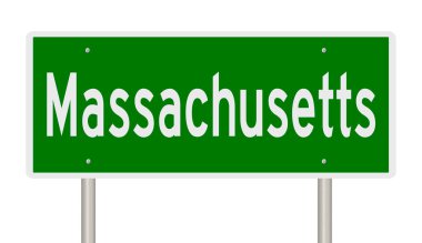 İşaretli yeşil 3D otoyol