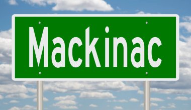 İşaretli yeşil 3D otoyol