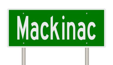 İşaretli yeşil 3D otoyol