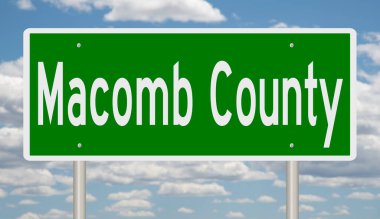 İşaretli yeşil 3D otoyol