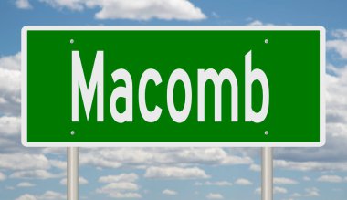 İşaretli yeşil 3D otoyol