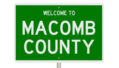 İşaretli yeşil 3D otoyol