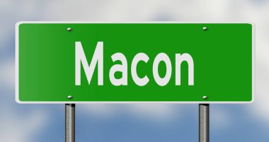 İşaretli yeşil 3D otoyol