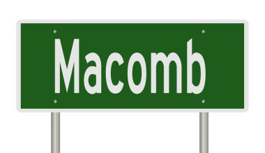 İşaretli yeşil 3D otoyol