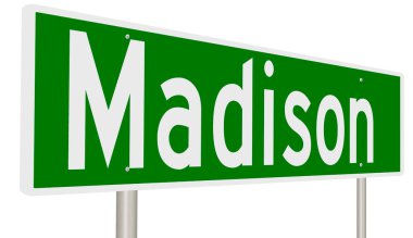 İşaretli yeşil 3D otoyol