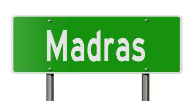 İşaretli yeşil 3D otoyol