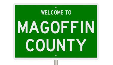 İşaretli yeşil 3D otoyol