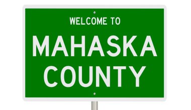 İşaretli yeşil 3D otoyol