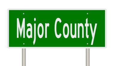 İşaretli yeşil 3D otoyol