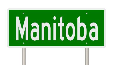 İşaretli yeşil 3D otoyol