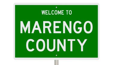 İşaretli yeşil 3D otoyol