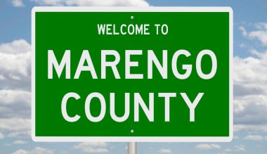 İşaretli yeşil 3D otoyol