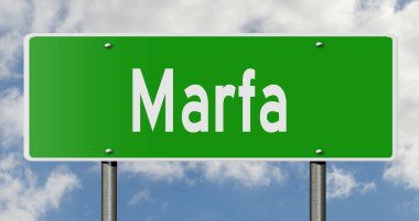 İşaretli yeşil 3D otoyol