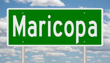 İşaretli yeşil 3D otoyol