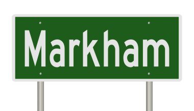 İşaretli yeşil 3D otoyol