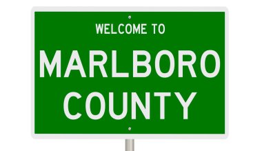 İşaretli yeşil 3D otoyol