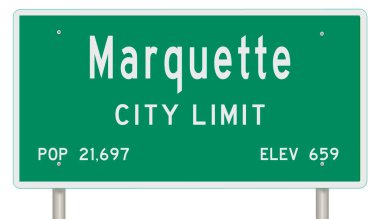 İşaretli yeşil 3D otoyol