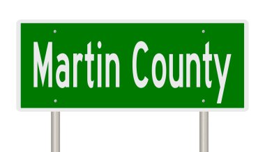 İşaretli yeşil 3D otoyol