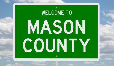 İşaretli yeşil 3D otoyol