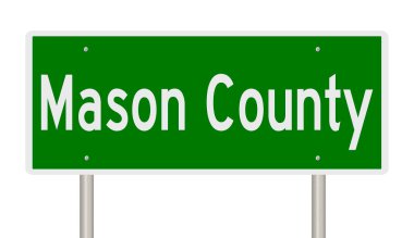 İşaretli yeşil 3D otoyol