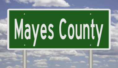 İşaretli yeşil 3D otoyol