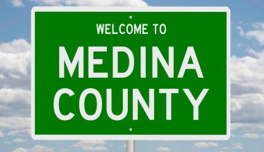 İşaretli yeşil 3D otoyol