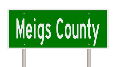 İşaretli yeşil 3D otoyol