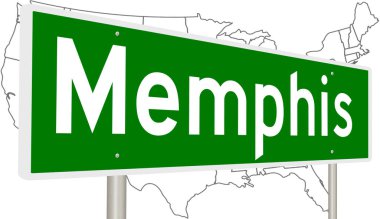 İşaretli yeşil 3D otoyol