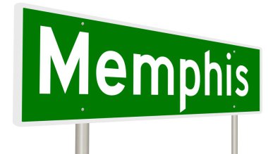 İşaretli yeşil 3D otoyol