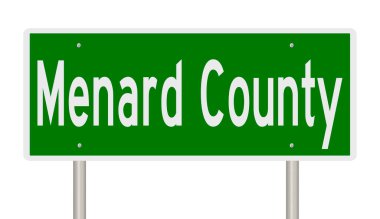 İşaretli yeşil 3D otoyol