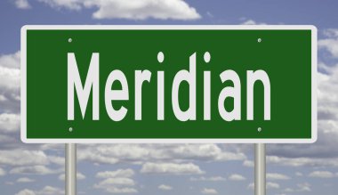 İşaretli yeşil 3D otoyol