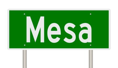 İşaretli yeşil 3D otoyol