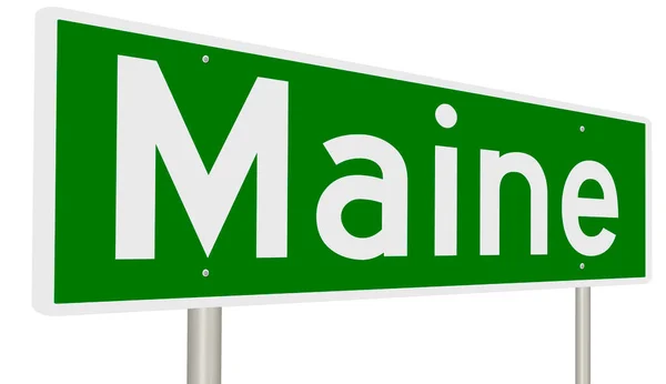 Panneau Routier Vert Pour Maine — Photo