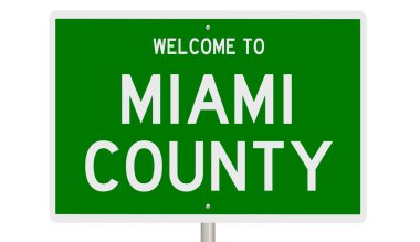 İşaretli yeşil 3D otoyol