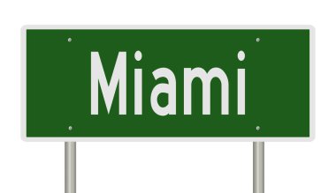 İşaretli yeşil 3D otoyol