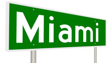 İşaretli yeşil 3D otoyol