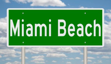 İşaretli yeşil 3D otoyol