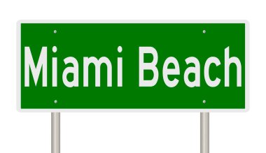 İşaretli yeşil 3D otoyol