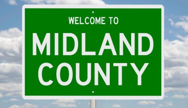 İşaretli yeşil 3D otoyol