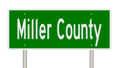 İşaretli yeşil 3D otoyol