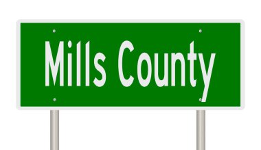 İşaretli yeşil 3D otoyol