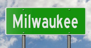 İşaretli yeşil 3D otoyol